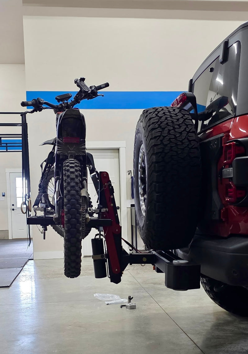 Ford Bronco with Electric One + on the Loowit Lift