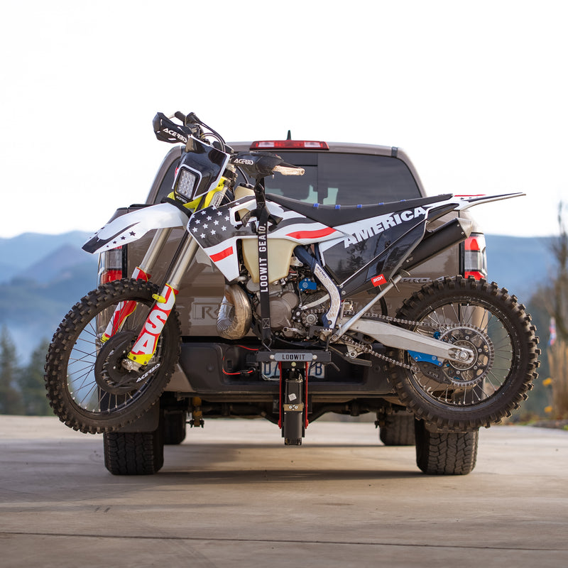 Nissan Frontier with Husqvarna  on the Loowit Lift