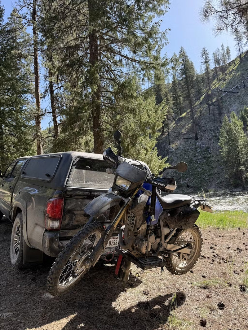 Toyota Tacoma with Suzuki DR-Z400 on the Loowit Lift